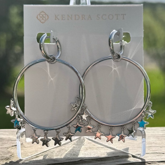Kendra Scott Jewelry - Kendra Scott Sloane Star Convertible Open Frame Earrings Silver
